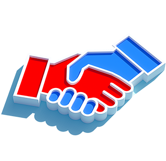 3D icon of handshake